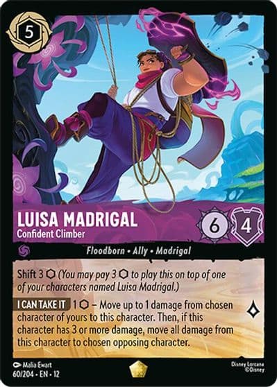 Luisa Madrigal Confident Climber Wilds Unknown Lorcana card