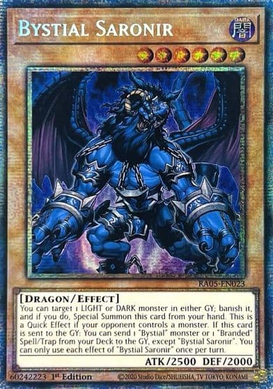 Bystial Saronir Starlight Rare Rarity Collection 5 Yu-Gi-Oh! card