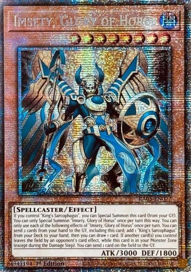 Imsety Glory of Horus Starlight Rare Rarity Collection 5 Yu-Gi-Oh! card