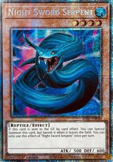 Night Sword Serpent Starlight Rare Rarity Collection 5 Yu-Gi-Oh! card