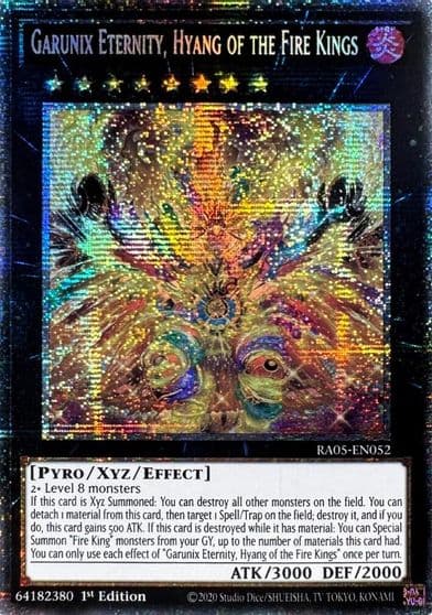Garunix Eternity Hyang of the Fire Kings Starlight Rare Rarity Collection 5 Yu-Gi-Oh! card