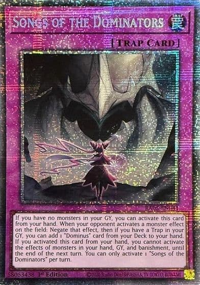 Songs of the Dominators Starlight Rare Rarity Collection 5 Yu-Gi-Oh! card