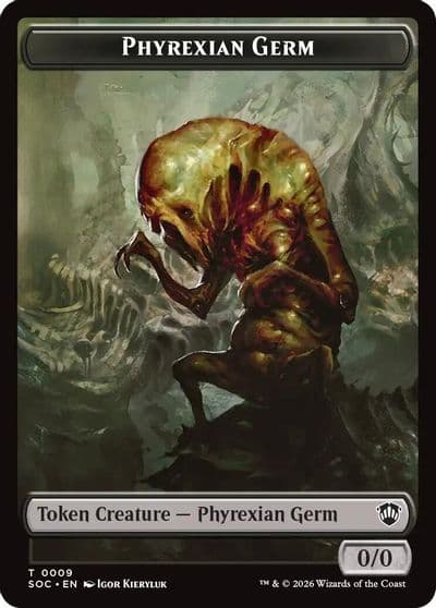 Phyrexian Germ Treasure Double Sided Token Commander: Secrets of Strixhaven Magic card