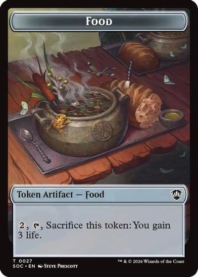 Food Frog Lizard Double Sided Token Commander: Secrets of Strixhaven Magic card