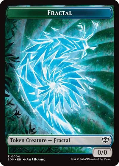 Fractal 0004 Pest 0008 Double Sided Token Secrets of Strixhaven Magic card