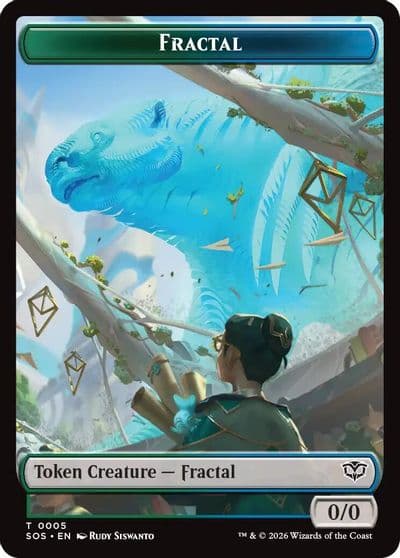 Fractal 0005 Pest 0009 Double Sided Token Secrets of Strixhaven Magic card