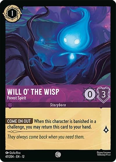 Will o the Wisp Forest Spirit Wilds Unknown Lorcana card