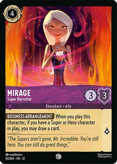 Mirage Super Recruiter Wilds Unknown Lorcana card