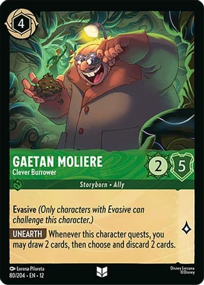 Gaetan Moliere Clever Burrower Wilds Unknown Lorcana card