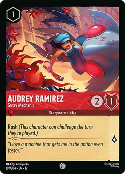Audrey Ramirez Gutsy Mechanic Wilds Unknown Lorcana card