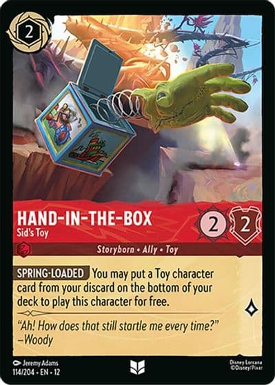 Hand in the Box Sids Toy Wilds Unknown Lorcana card