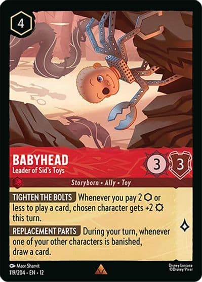 Babyhead Leader of Sids Toys Wilds Unknown Lorcana card
