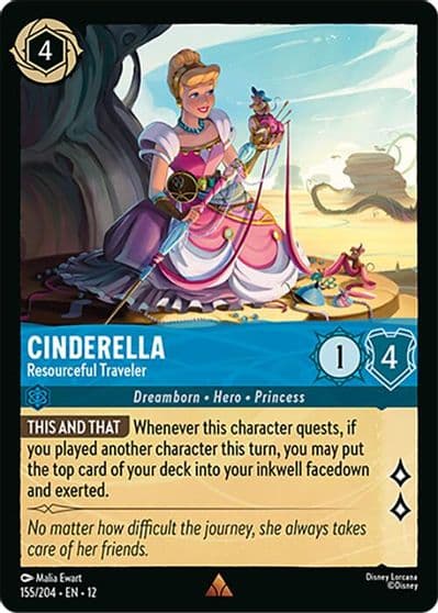 Cinderella Resourceful Traveler Wilds Unknown Lorcana card