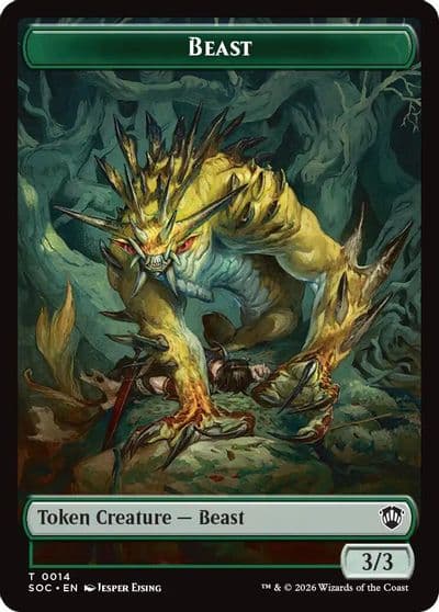 Beast Primo The Indivisible Double Sided Token Commander: Secrets of Strixhaven Magic card
