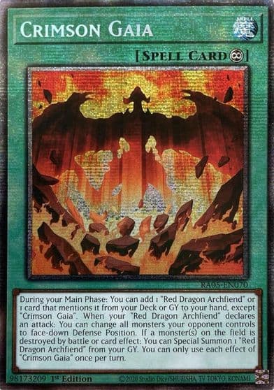 Crimson Gaia Starlight Rare Rarity Collection 5 Yu-Gi-Oh! card