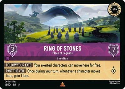 Ring of Stones Place of Legends Wilds Unknown Lorcana card