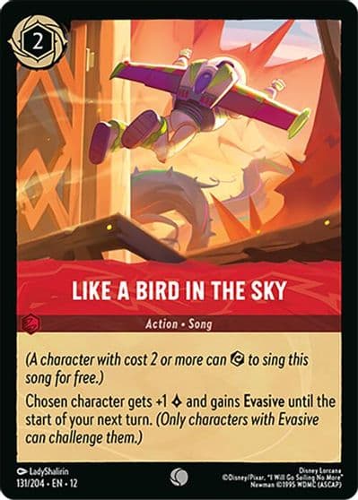 Like A Bird In the Sky Wilds Unknown Lorcana card