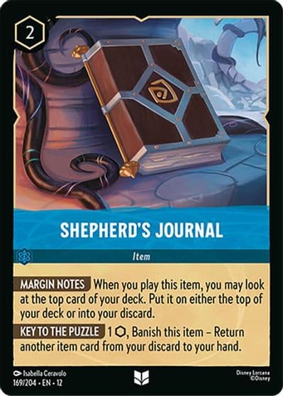 Shepherds Journal Wilds Unknown Lorcana card