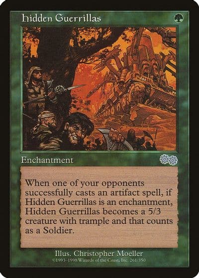Hidden Guerrillas Urza's Saga Magic card