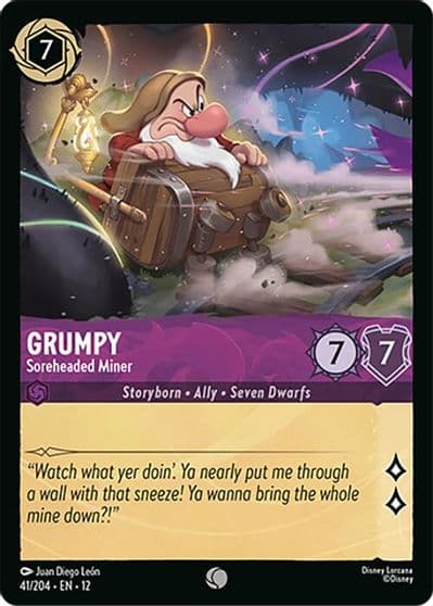 Grumpy Soreheaded Miner Wilds Unknown Lorcana card