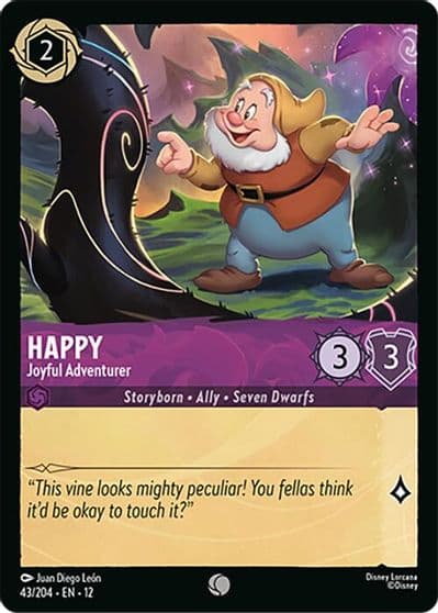 Happy Joyful Adventurer Wilds Unknown Lorcana card