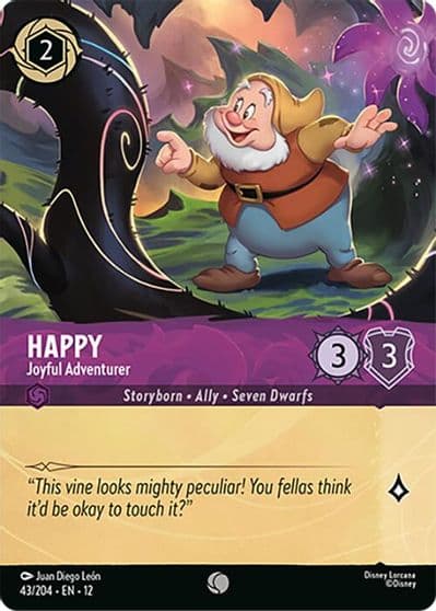Happy Joyful Adventurer Foil Wilds Unknown Lorcana card