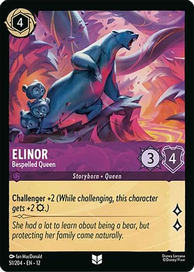 Elinor Bespelled Queen Wilds Unknown Lorcana card