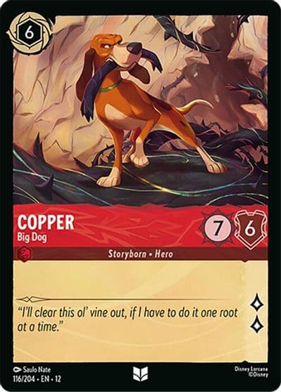 Copper Big Dog Wilds Unknown Lorcana card