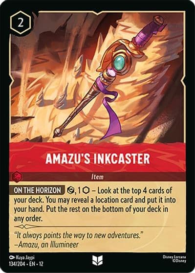 Amazus Inkcaster Wilds Unknown Lorcana card