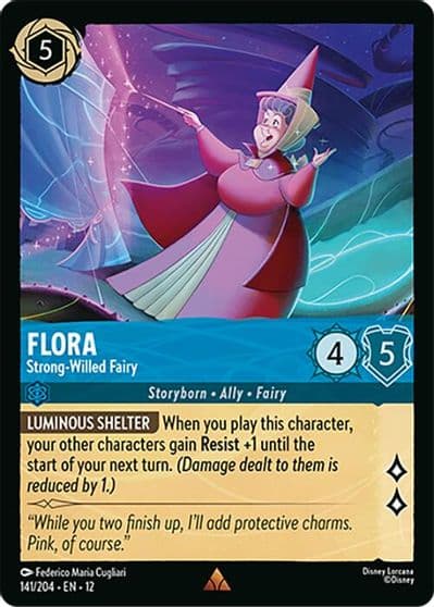 Flora Strong Willed Fairy Wilds Unknown Lorcana card
