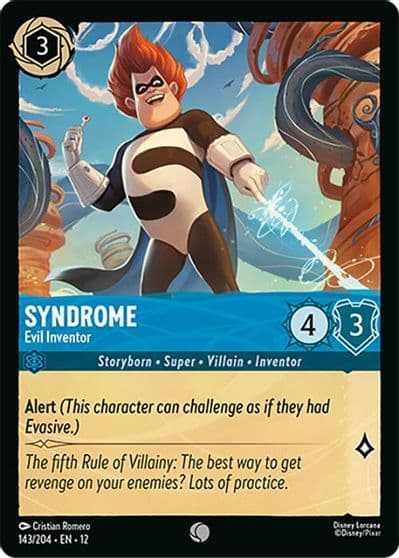 Syndrome Evil Inventor Wilds Unknown Lorcana card
