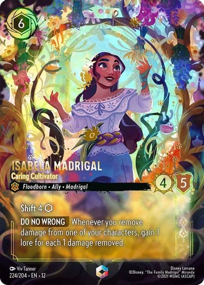 Isabela Madrigal Caring Cultivator Enchanted Wilds Unknown Lorcana card