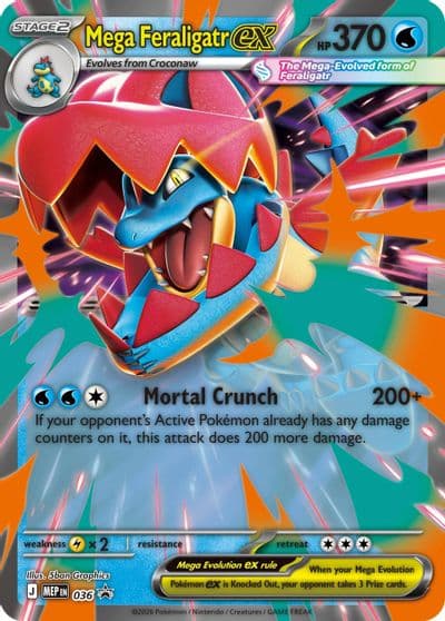 Mega Feraligatr ex - 036 ME: Mega Evolution Promo Pokemon card