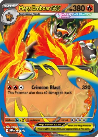 Mega Emboar ex - 035 ME: Mega Evolution Promo Pokemon card
