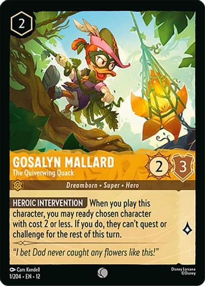 Gosalyn Mallard The Quiverwing Quack Wilds Unknown Lorcana card