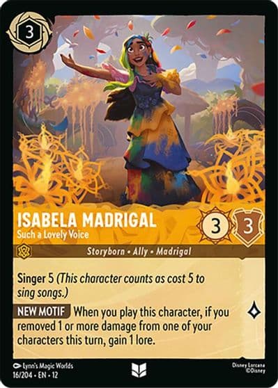 Isabela Madrigal Such a Lovely Voice Wilds Unknown Lorcana card