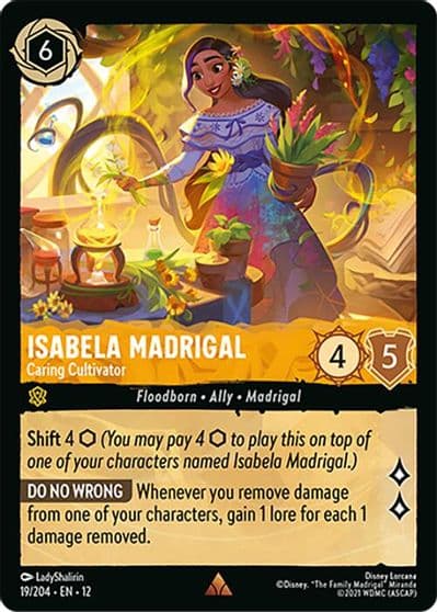 Isabela Madrigal Caring Cultivator Wilds Unknown Lorcana card