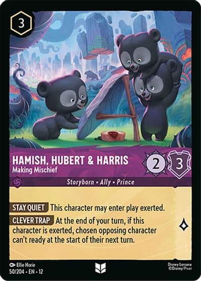 Hamish Hubert and Harris Making Mischief Wilds Unknown Lorcana card