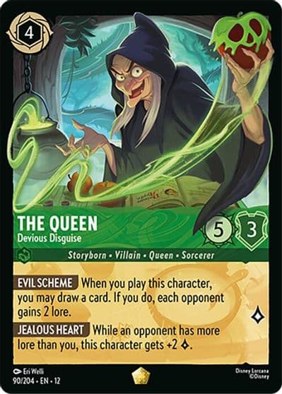 The Queen Devious Disguise Wilds Unknown Lorcana card