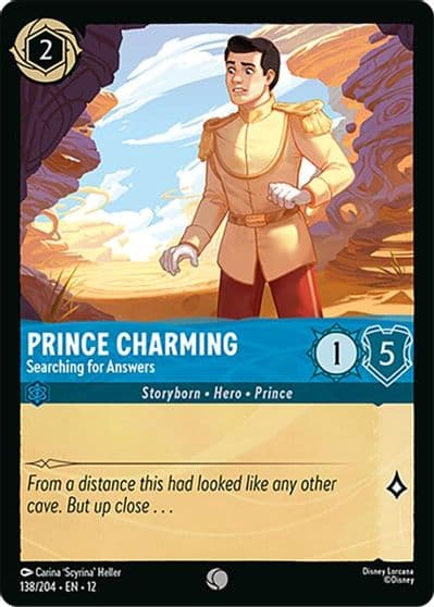 Prince Charming Searching for Answers Wilds Unknown Lorcana card