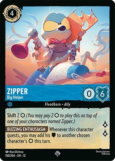 Zipper Big Helper Wilds Unknown Lorcana card