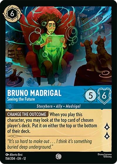 Bruno Madrigal Seeing the Future Wilds Unknown Lorcana card