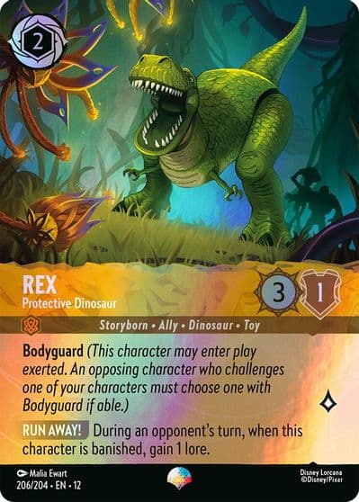 Rex Protective Dinosaur Epic Wilds Unknown Lorcana card