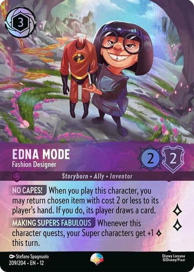 Edna Mode Fashion Designer Epic Wilds Unknown Lorcana card