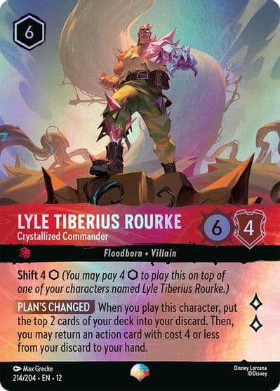 Lyle Tiberius Rourke Crystallized Commander Epic Wilds Unknown Lorcana card