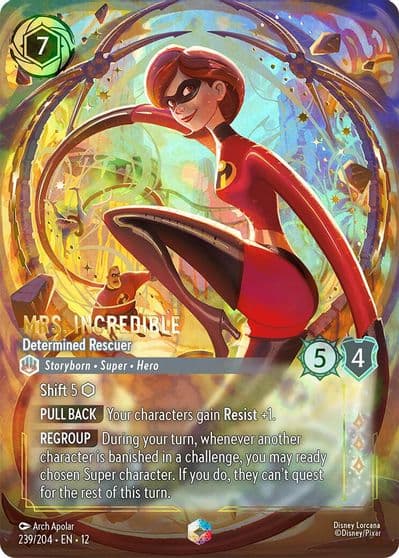 Mrs Incredible Determined Rescuer Enchanted Wilds Unknown Lorcana card
