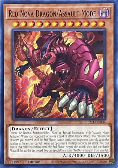 Red Nova Dragon Assault Mode Blazing Dominion Yu-Gi-Oh! card