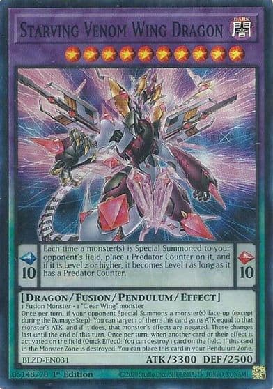 Starving Venom Wing Dragon Blazing Dominion Yu-Gi-Oh! card