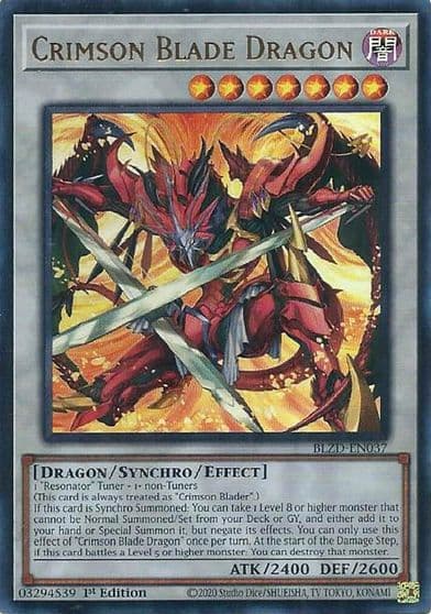 Crimson Blade Dragon Blazing Dominion Yu-Gi-Oh! card