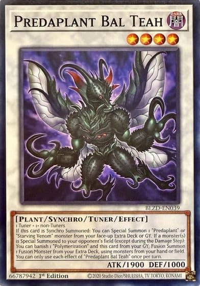 Predaplant Bal Teah Blazing Dominion Yu-Gi-Oh! card